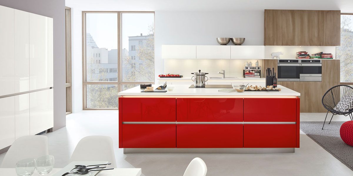 Cuisine Impuls IP 4050 Brillant îlot central coulissants famille — Cailler Électroménager